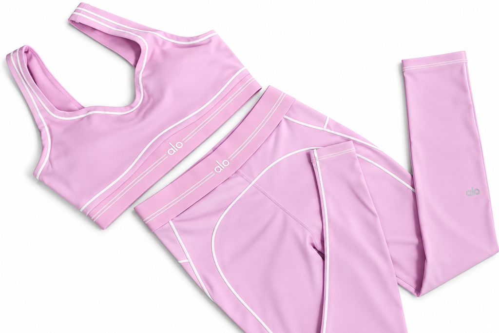 Women’s Light Blue 2-Piece Workout Set – Top & Leggings