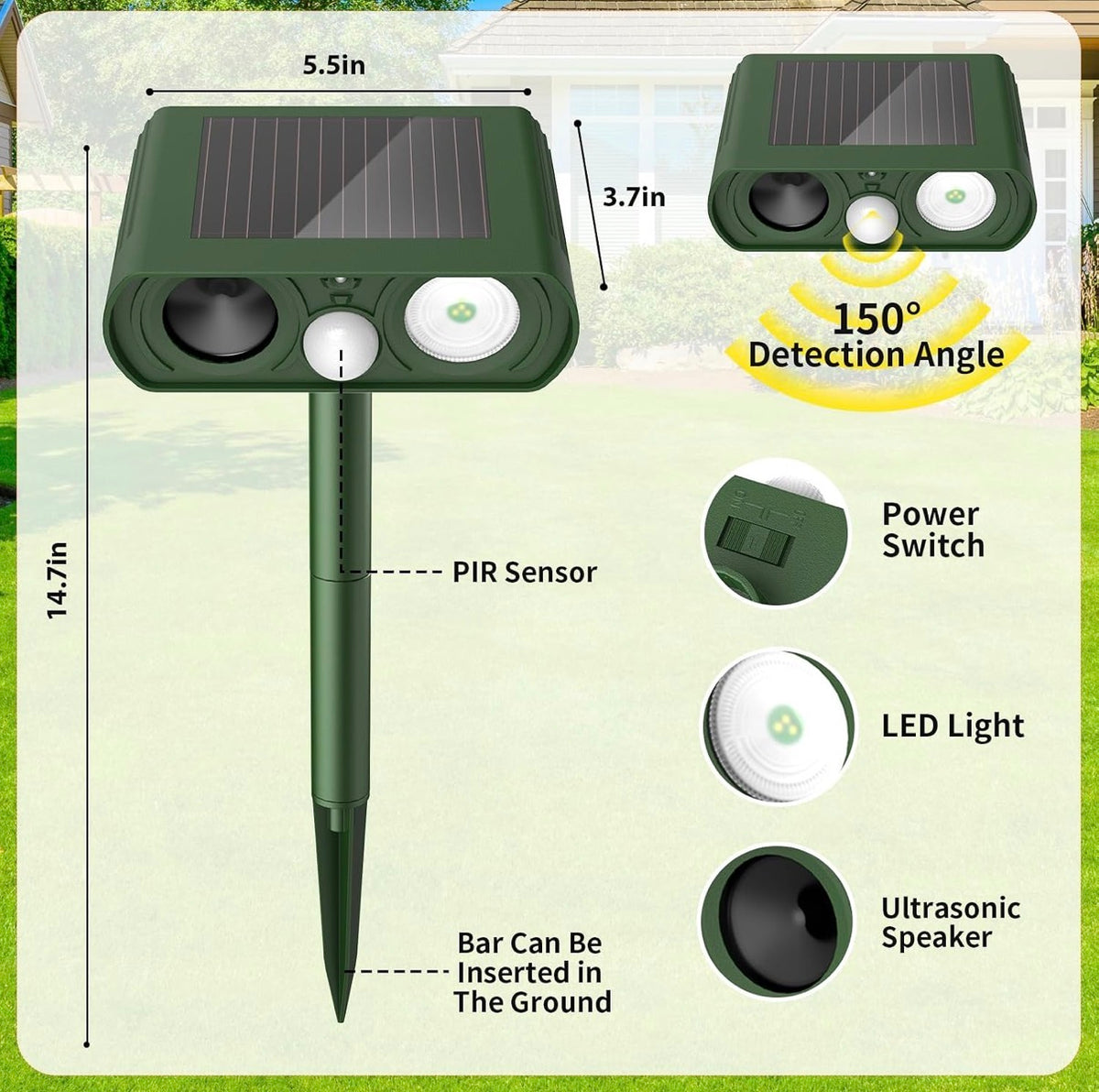 Repelente solar ultrasonido