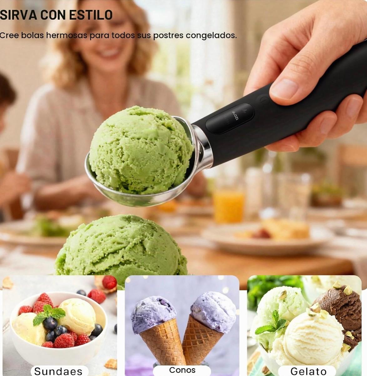 Cuchara de helado calentada
