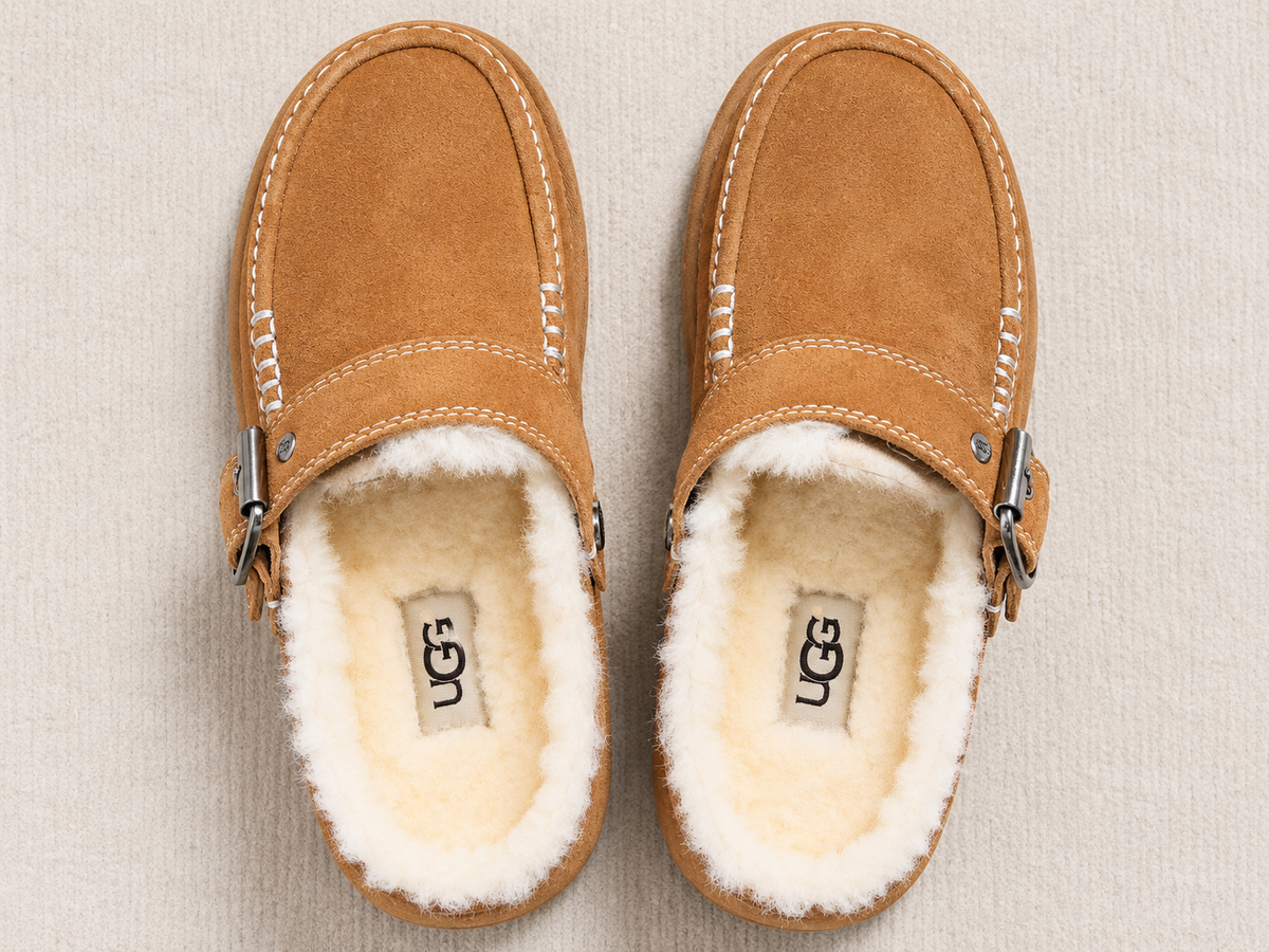 Women’s Tan Suede Fur-Lined Clogs